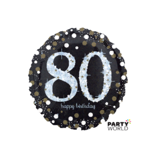 Sparkling 80th Birthday Foil Balloon