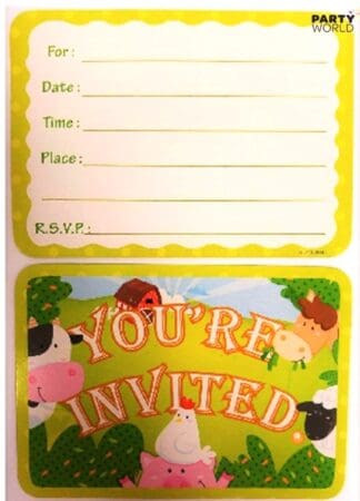 farm party invitations