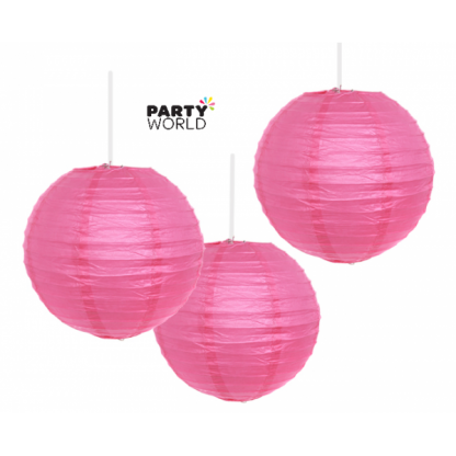 Paper Lanterns Hot Pink/Purple 9.5 inch (3)