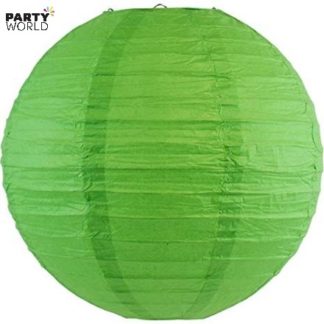 green paper lanterns