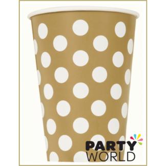 Gold Dot Paper Cups (6)