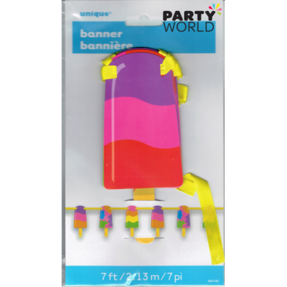 Popsicle Cutout Banner 7ft