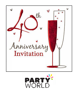 40th anniversary invitations