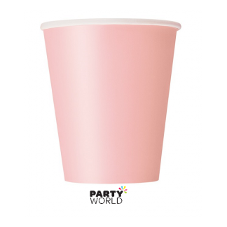 Solid Pink Paper Cups (8)