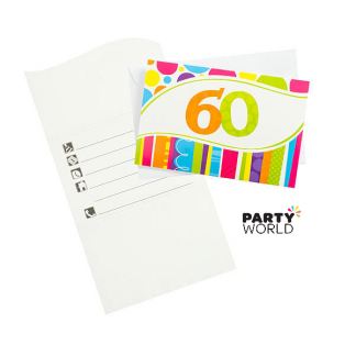 Bright And Bold 60th Birthday Invitations (8)