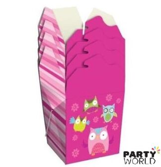 owl party treat boxes