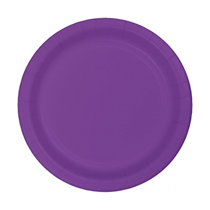 Purple Round Paper Plates 9in (24)