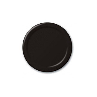 Black Velvet Round Paper Plates 9in / 22cm (24)