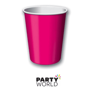 hot pink paper cups