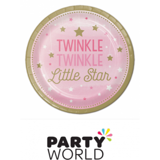 One Little Star Girl - Twinkle Paper Plates 7in (8)
