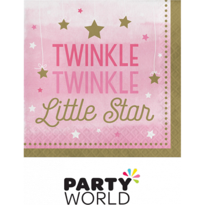 One Little Star Girl- Twinkle Luncheon Napkins (16)