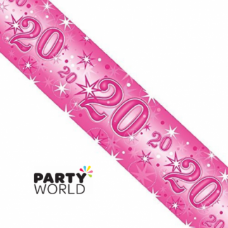 20th Pink Foil Banner