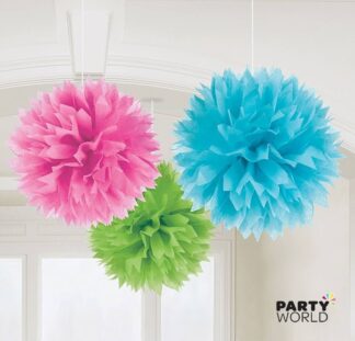 colourful fluffies puff balls
