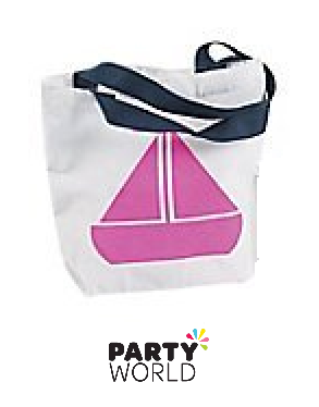 nautical party tote bag