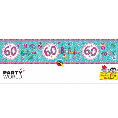 Happy 60th Birthday Foil Banner 2.6m