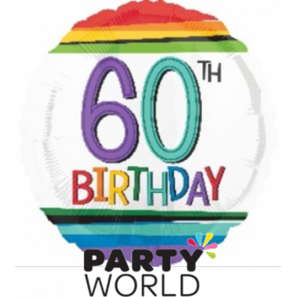 60th Birthday Foil Balloon 17"