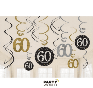 60th swirls sparkling celebration