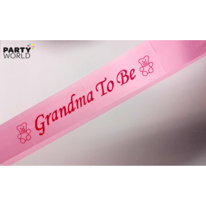 Grandma To Be Sash - Pink