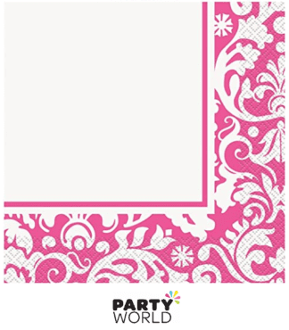 pink damask napkins