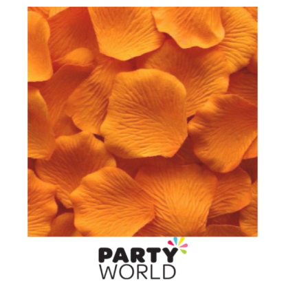 Artificial Silk Rose Petal Scatters - Saffron (*100)