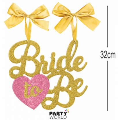 Bride to Be Glittery Banner / Chair Sign