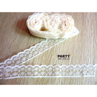 White Lace Ribbon 2 cm x 10 metres