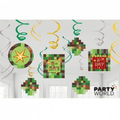 Minecraft TNT Party! Pixel Swirl Decorations (12)