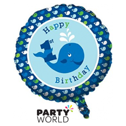 Ocean Preppy 1st Birthday Foil Balloon