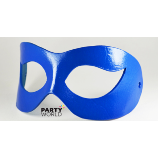 Plastic Blue Mask with Blue Ribbon Ties