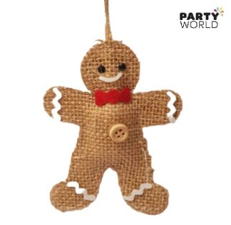 christmas jute hanging decoration gingerbread man