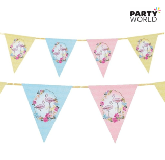 truly flamingo paper bunting