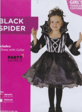 black spider dress