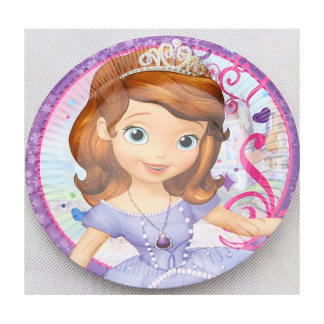 Sofia The First Round Paper Plates (8)