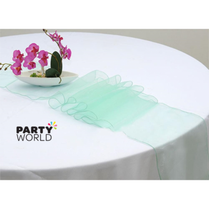 Mint Green Organza Table Runner / Chair Tie (17 x 270 cm)
