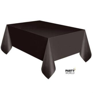 black rectangular tablecover
