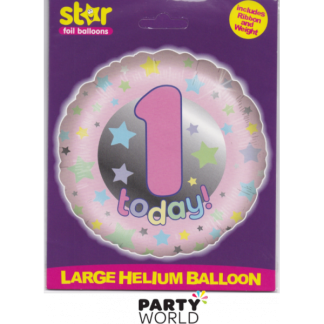 Pink & Gold 1st Birthday Foil Balloon