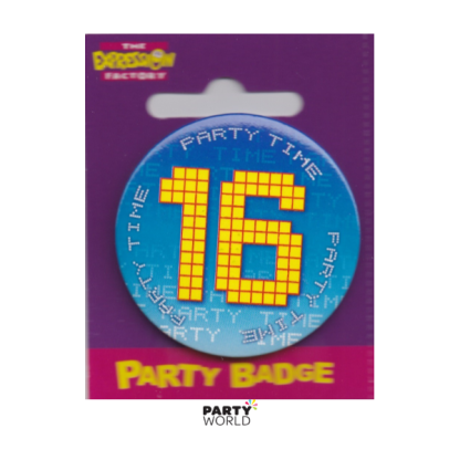 Birthday Badge Party Time 16th