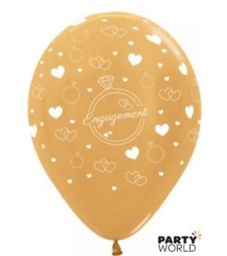 gold engagement balloons