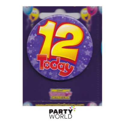 12th Birthday Purple Badge "Today"