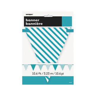 Teal Paper Bunting Banner