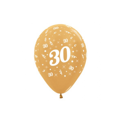 30 Metallic Gold Latex Balloons (6)