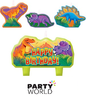 prehistoric dinosaurs party candles cake toppers
