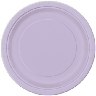 Lavender Round Paper Plates 9in (16)