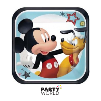 Mickey On The Go Square Paper Plates 7in (8)
