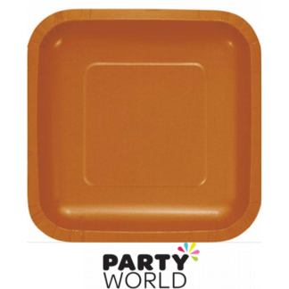 Pumpkin Spice Square Paper Plates 7in (18)