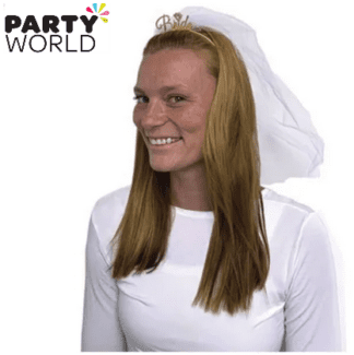 bride headband set tiara & veil