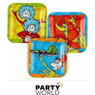 Dr Seuss Square Paper Plates 7in (8)