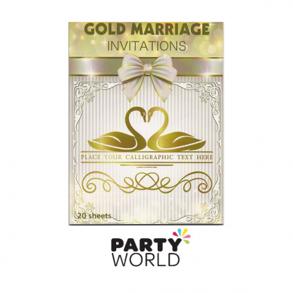 Golden Wedding Anniversary Invitations (20) to clear
