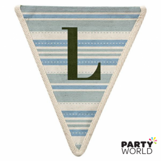 L - Fabric Alphabet Bunting Meri Meri - Stripes