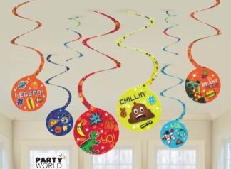party hanging swirls decorations